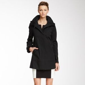 New ELLEN TRACY Black Water Repellant Rain Coat S